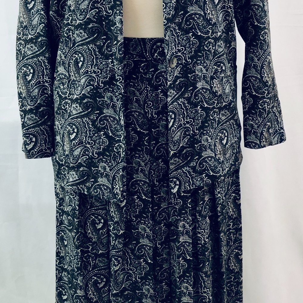 100% SILK 2-PIECE SKIRT SUIT - JAEGER SIZE MEDIUM